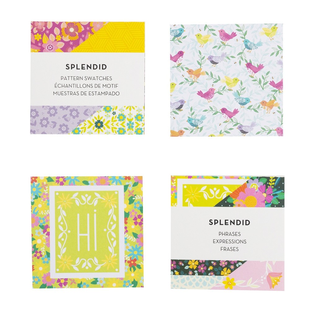 Paige Evans Splendid Mini Swatch Books 2"X2" 72/Pkg-Pattern & Phrase, 36 Sheets
