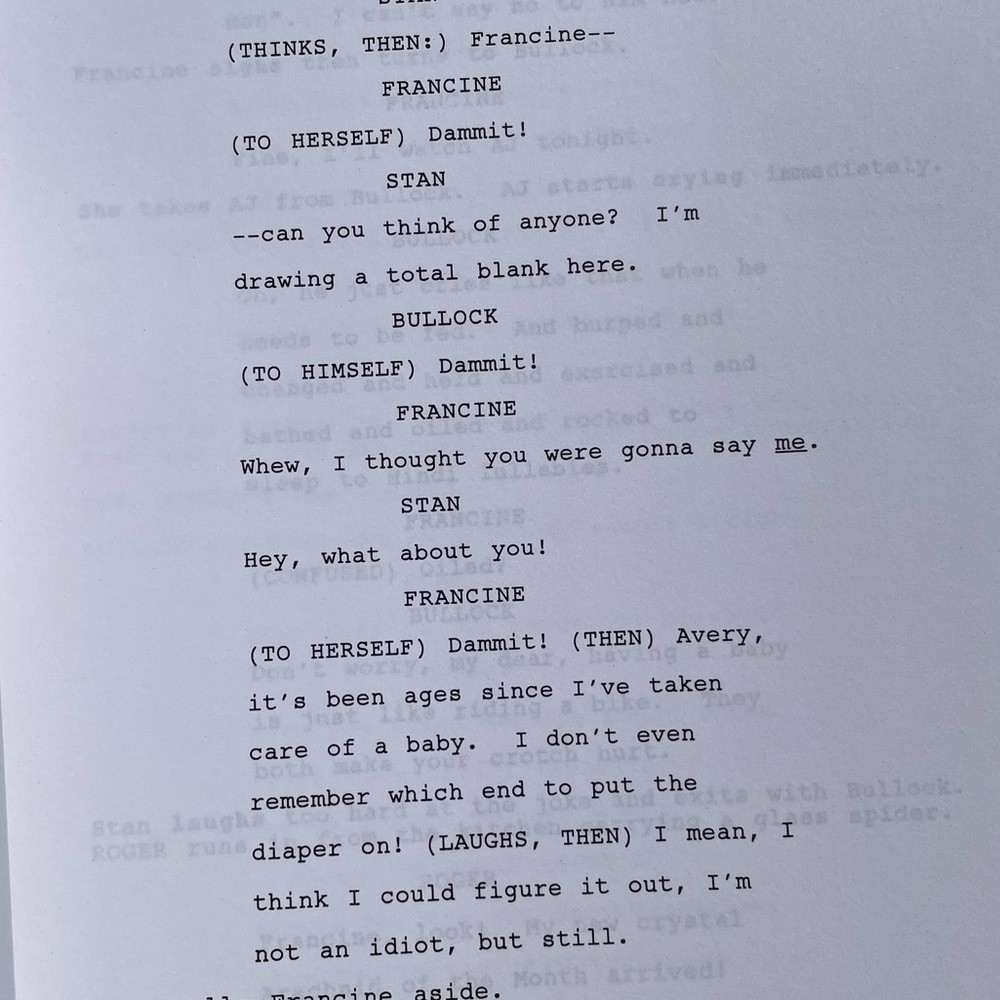 American Dad Original 2007 Production Used Table Draft Script One Little Word