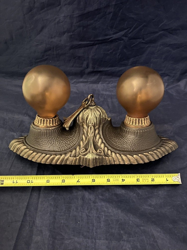 Rare Single Flush Two Socket light Fixture beautiful Finish 13J