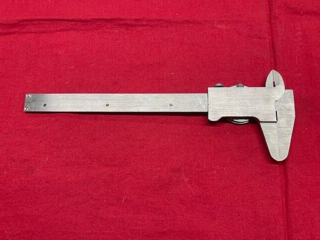 Fowler Dial Caliper with Regular Jaws, White Face, 6" - VINTAGE