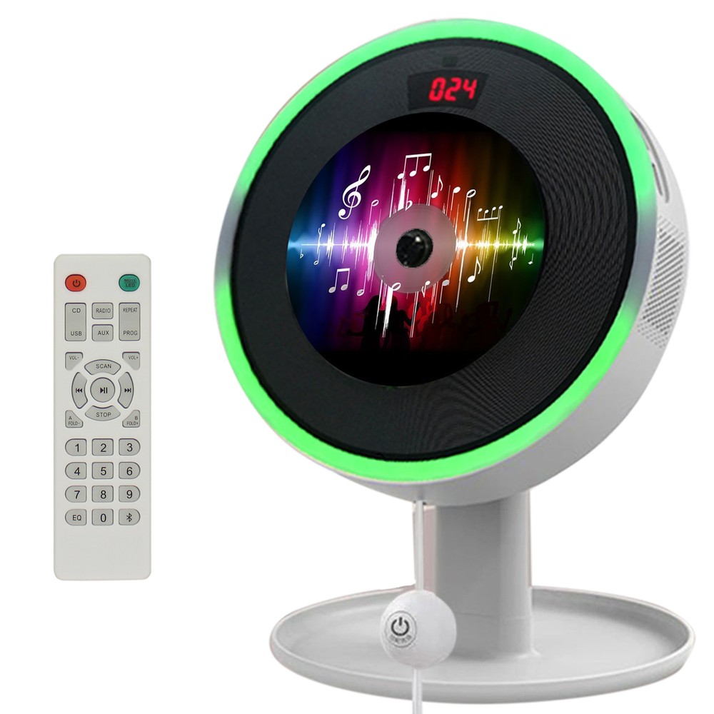 Technical Pro Portable Stylish Wall Mounted CD Player with Bluetooth, LED & USB