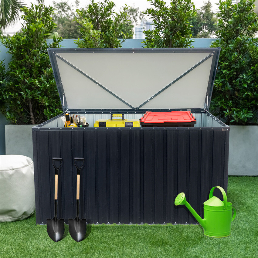 Large Metal Storage Box for Outdoor Use - Durable Organizer