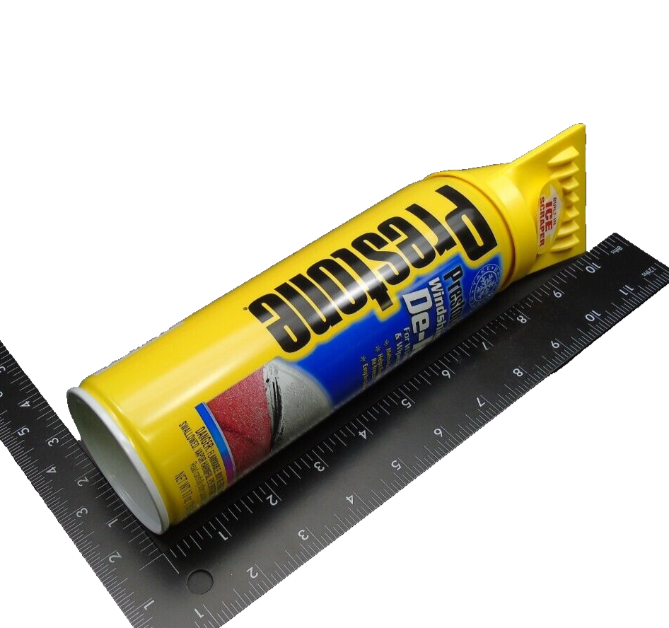 Prestone Windshield De-Icer Spray Cans 2 pack 17oz ea with Built in Scraper