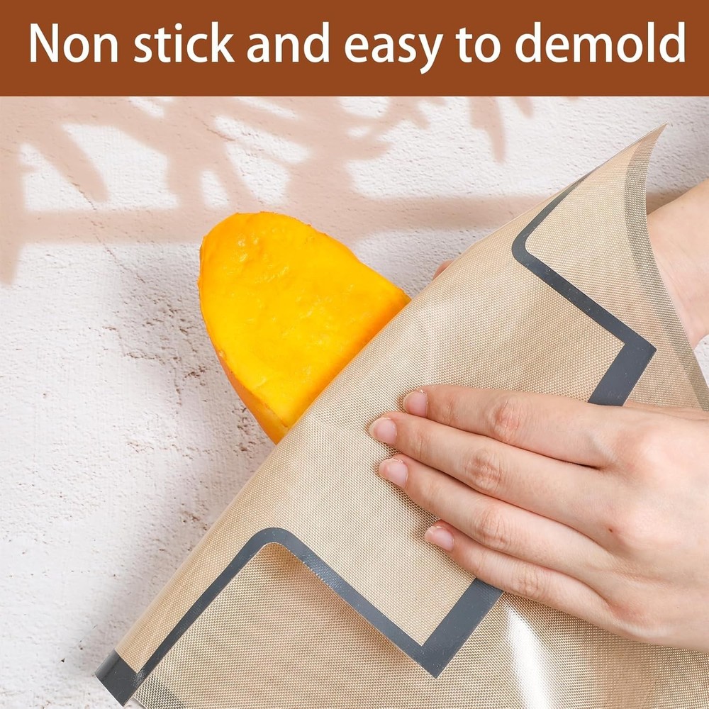 9x5" Silicone Baking Sling Liners - Reusable Non-Stick Bread Pan Mat - 2 Count
