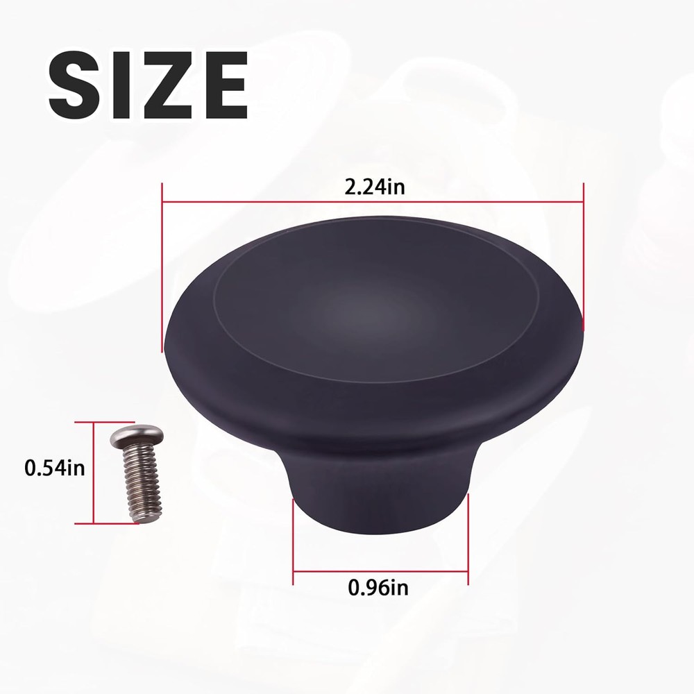 Black Replacement Knob For Cooktops,Gas,Electric,Halogen,Ceramic,Induction,Oven