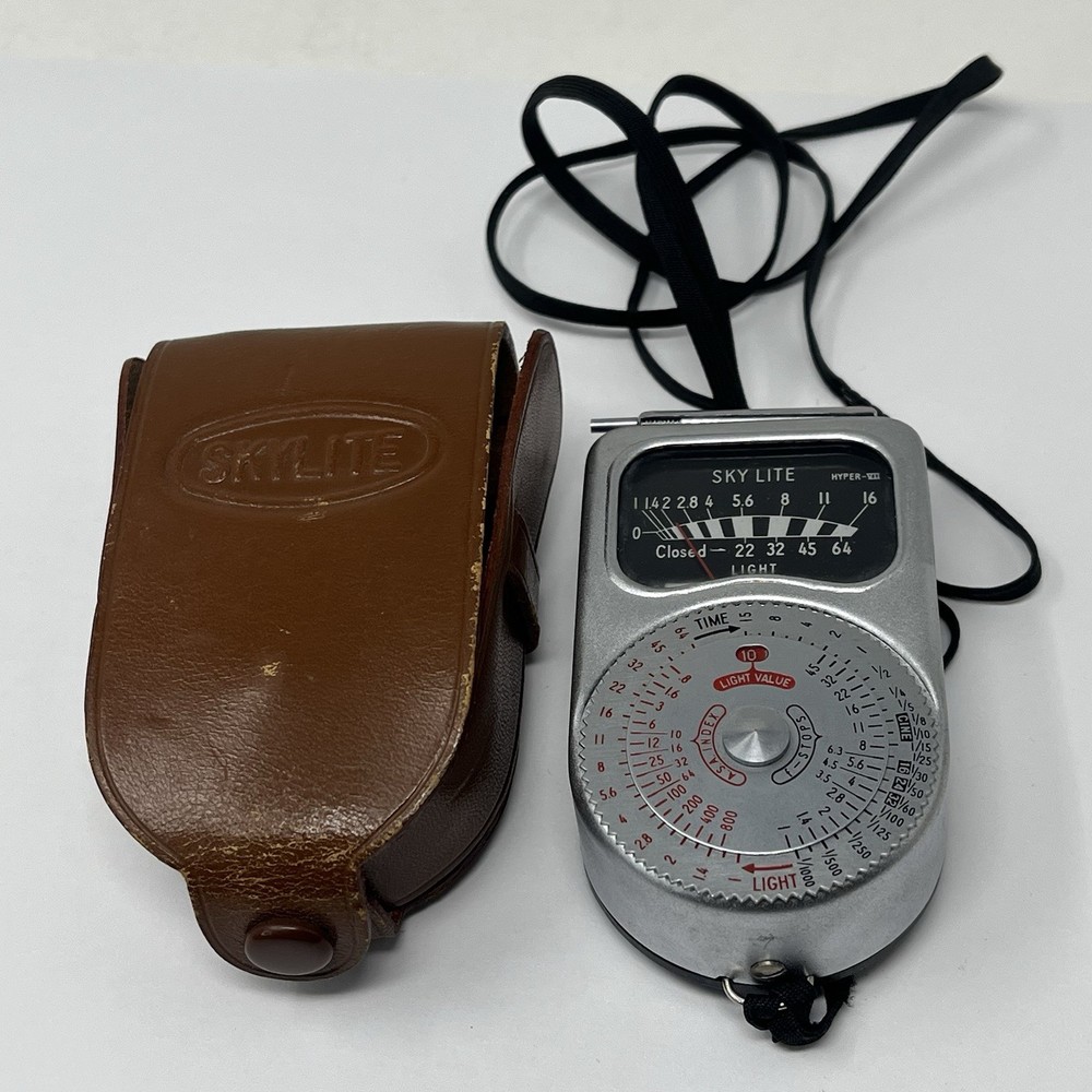 Skylite Exposure Meter Leather Case Untested Vintage Camera Light