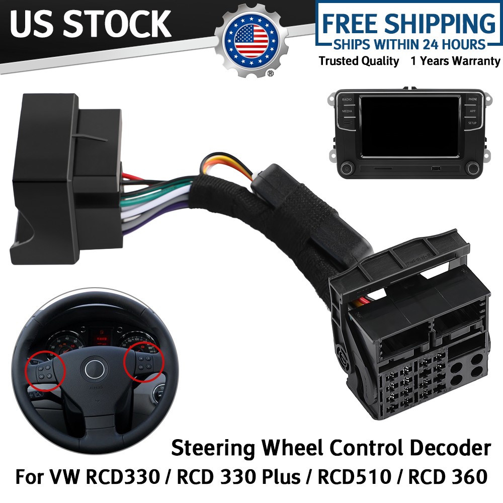 For RCD330 360PRO Multifunction Steering Wheel Button Control Simulator Adapter