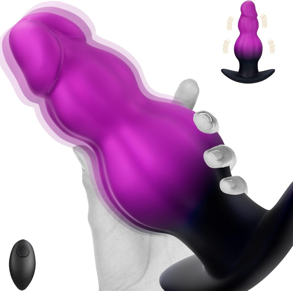 6.7" Large Vibrating Butt Plug Prostate Massager Anal Vibrator, Large Butt Plug