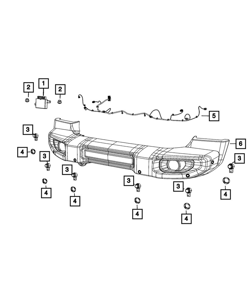 Genuine Mopar Parking Assist Module 04672768AE