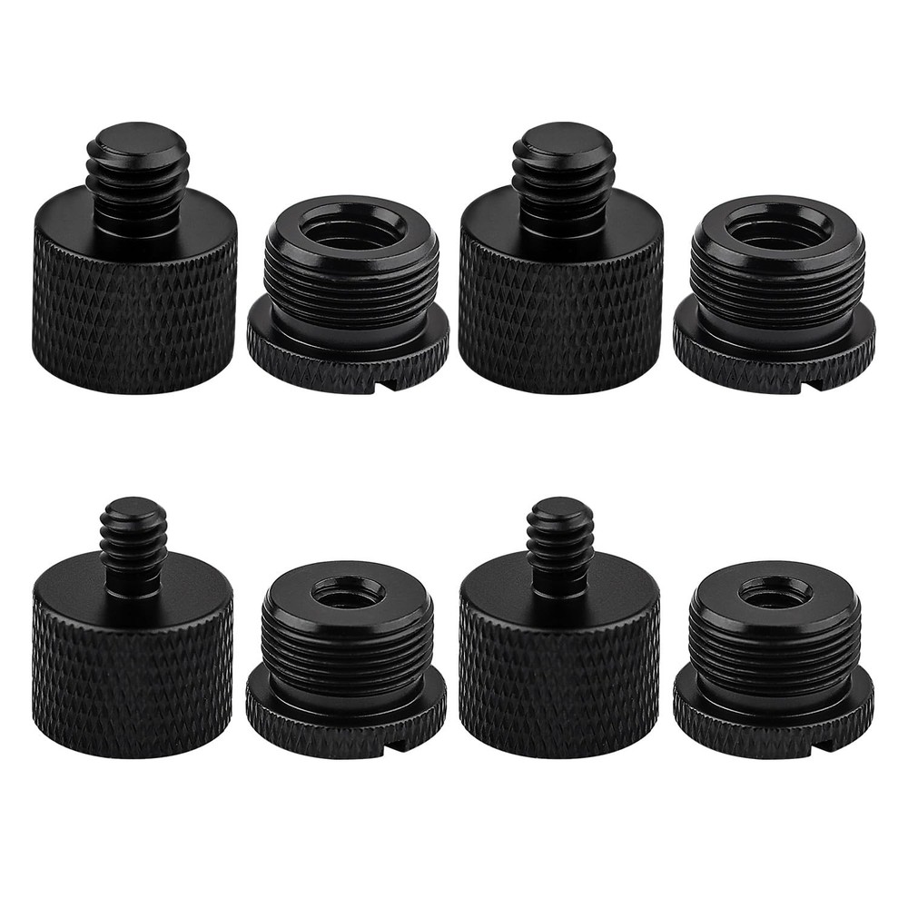 8PCS Mic Stand Adapter, Screw Thread Adapter Mic Thread Adapter for Microphon...
