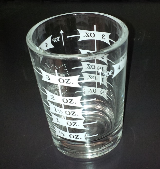 3 pc Recipe Cocktail BAR SHAKER Set MIXING GLASS, MEASURING CUP & JIGGER KIT