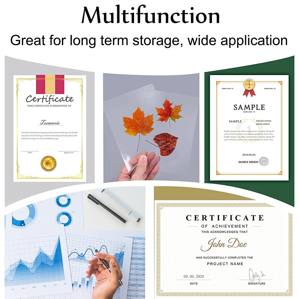 200Pack Thermal Laminating Pouches 5 Mil 9" x 11.5" Letter Size Laminator Sheets