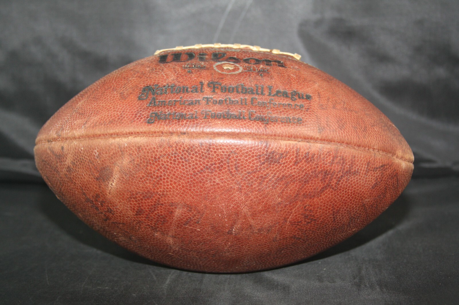 Vtg WILSON Pete Rozelle 1981 BUFFALO BILLS Game Used Team Signed NFL FOOTBALL