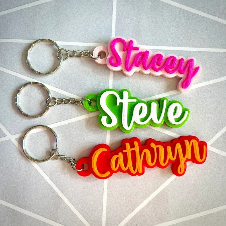 Custom Name Keychain Personalized 3D printed