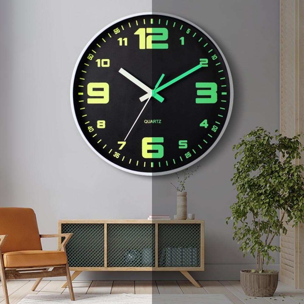 High Visibility 30CM Luminous Wall Clock Suitable for Various Settings