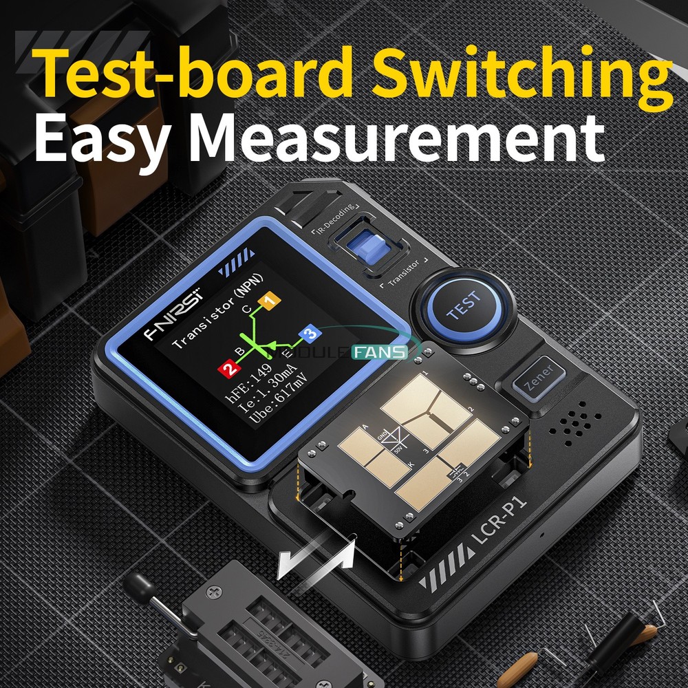 FNIRSI LCR-P1 Transistor Tester Meter Diode, Triode Capacitance LCR ESR Meter