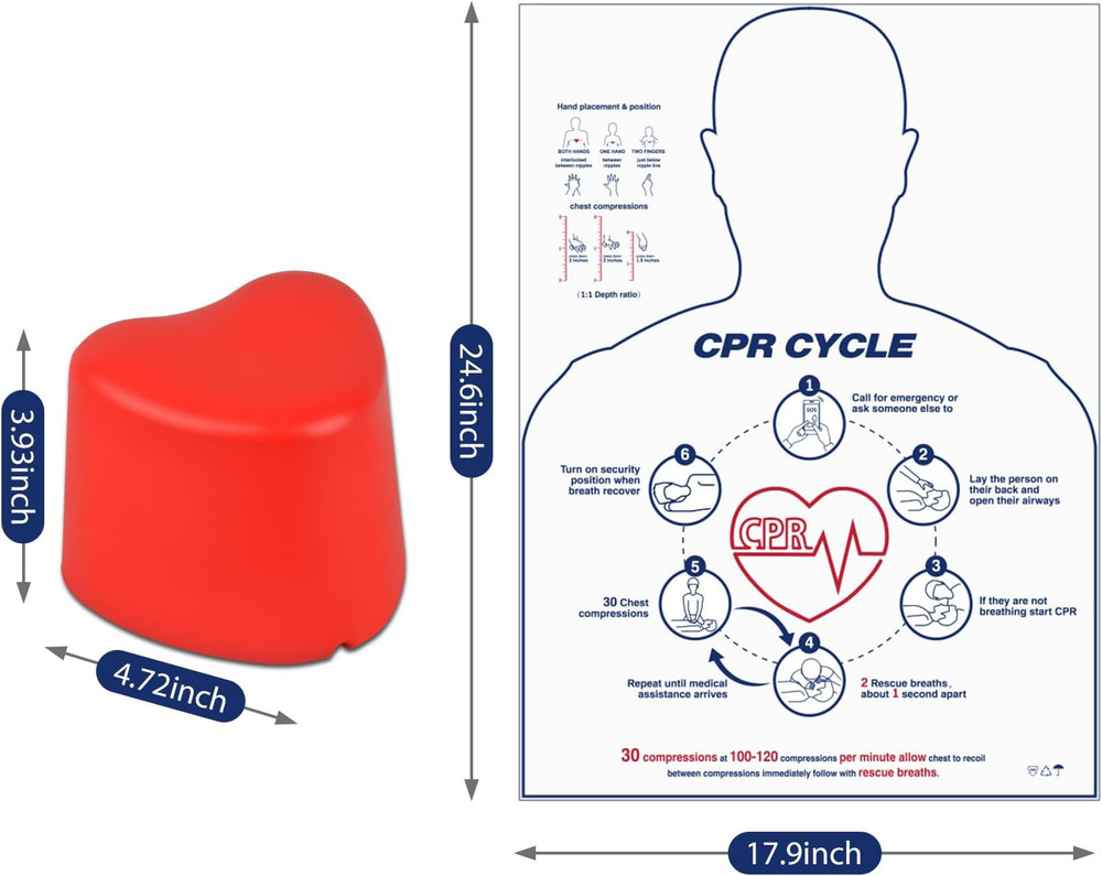 CPR Saver Training Kit，Hands Only CPR Trainer for First Aid Instructors, Nursing