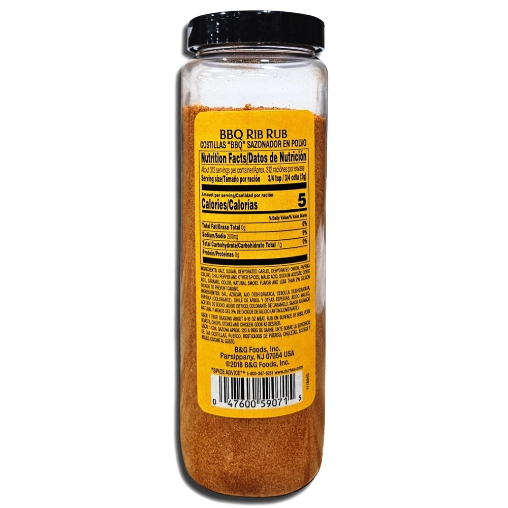 Durkee BBQ Rib Rub | 22 Ounce Bottle