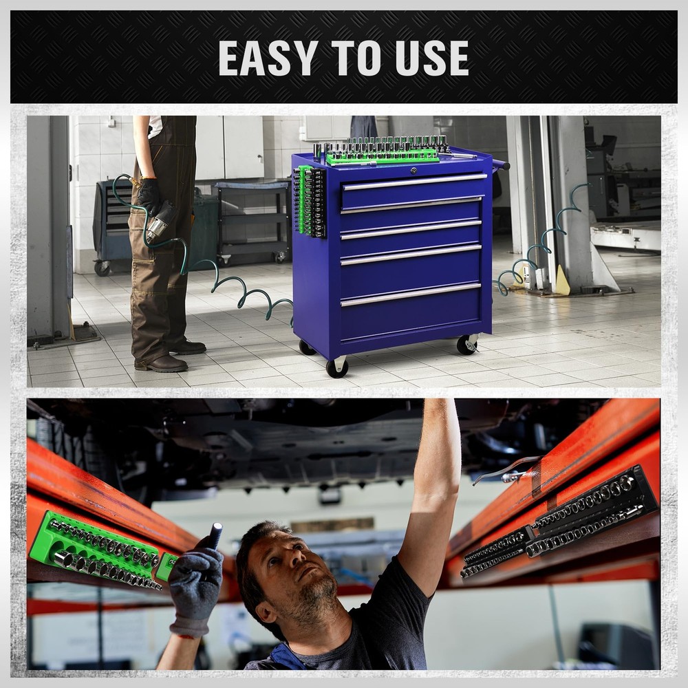 GARDEN TOOLS Magnetic Socket Organizer Set 4PCS Socket Holder Set