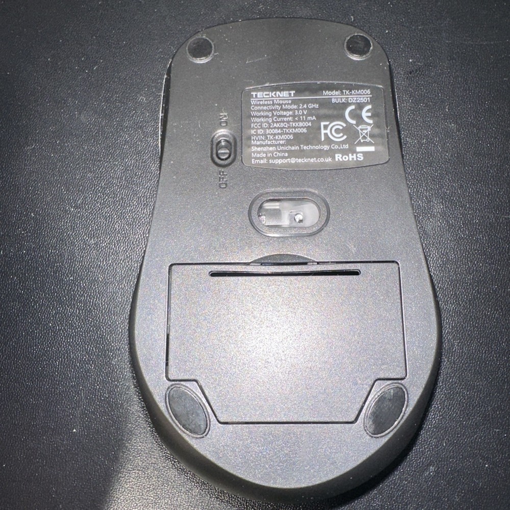 TECKNET Wireless Mouse, 2.4G Cordless USB TK-KM006