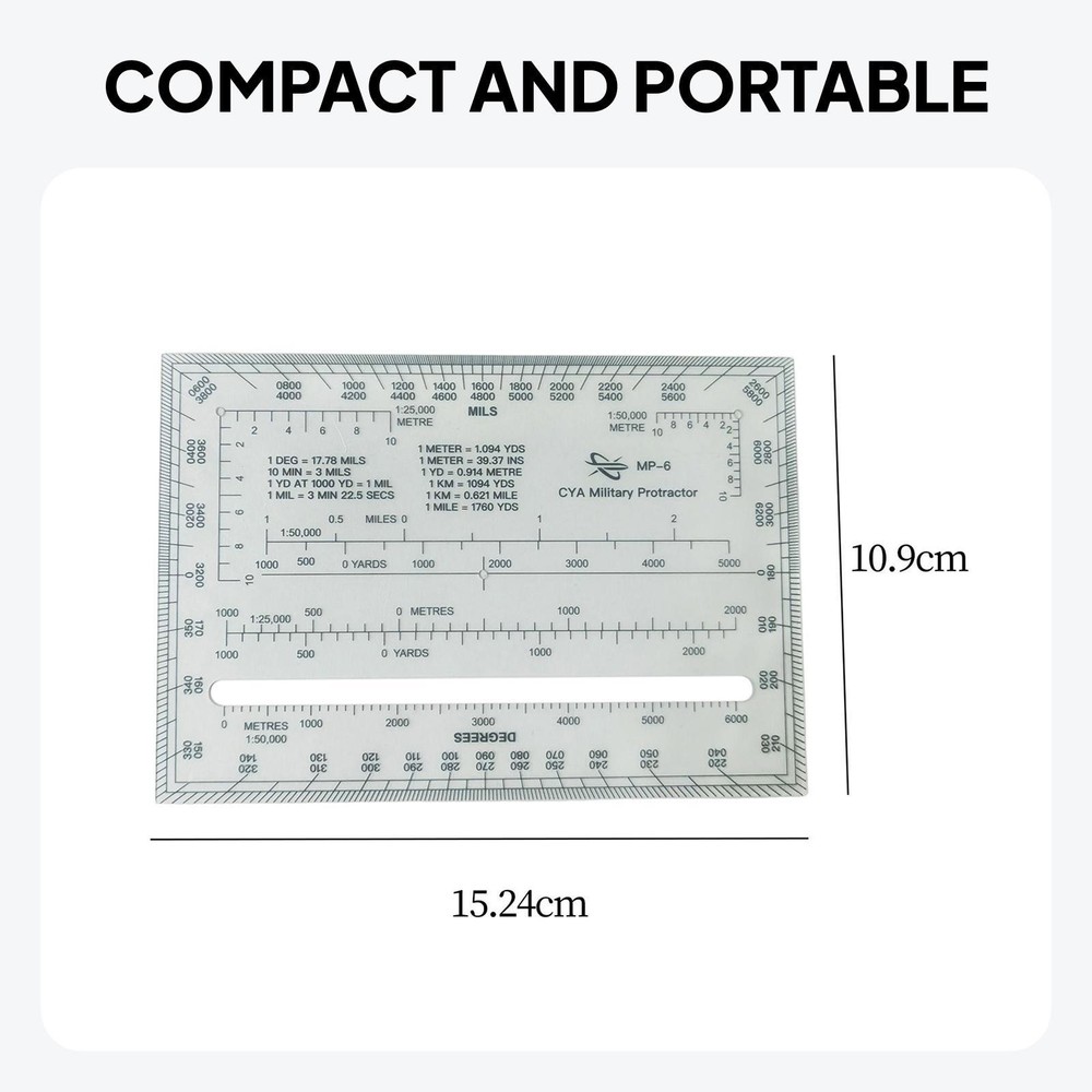 Square Protractor Ruler Map Protractor for Engineering Architecture Map Tool