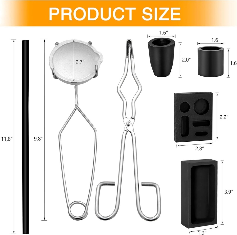 Compact Graphite Torch Melting Casting Kit - Ideal for Gold & Silver Projects