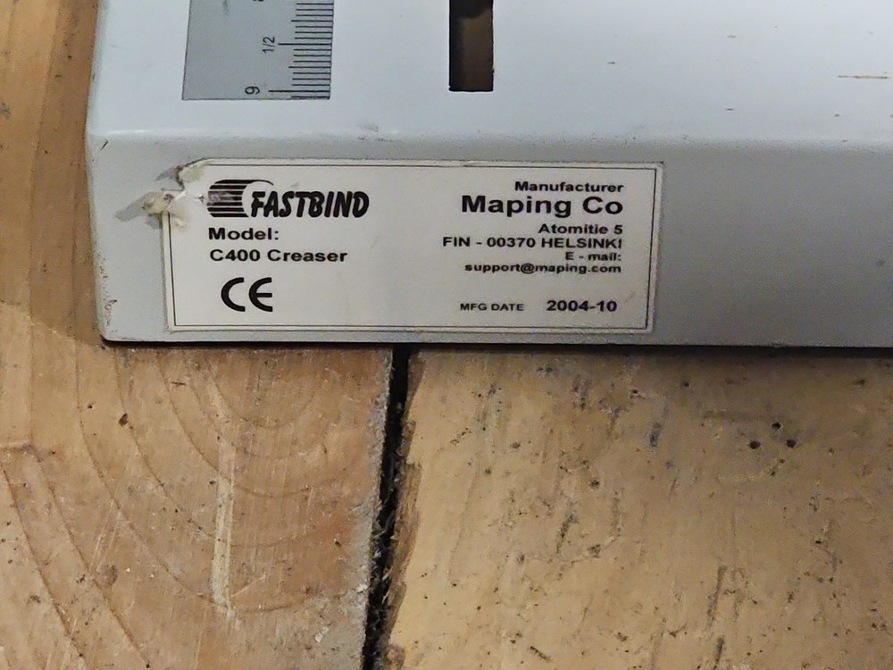 Fastbind C400 Manual Creaser Missing Part Working Order , Used