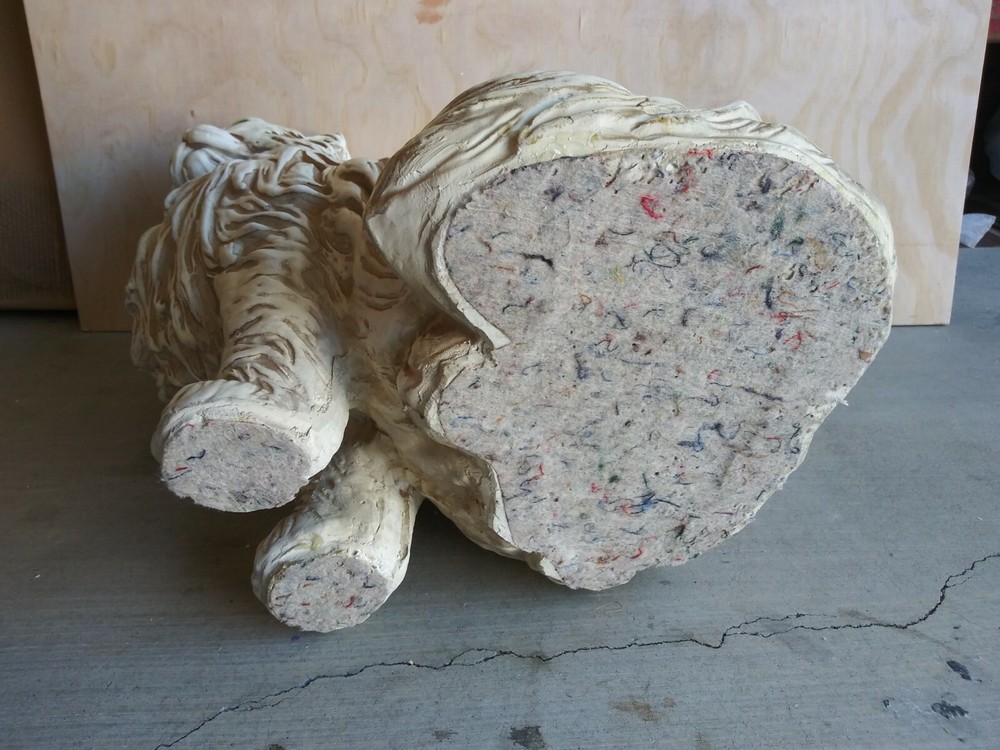 WHITE FLUFFY CAT PERSIAN KITTY CAT CERAMIC LARGE
