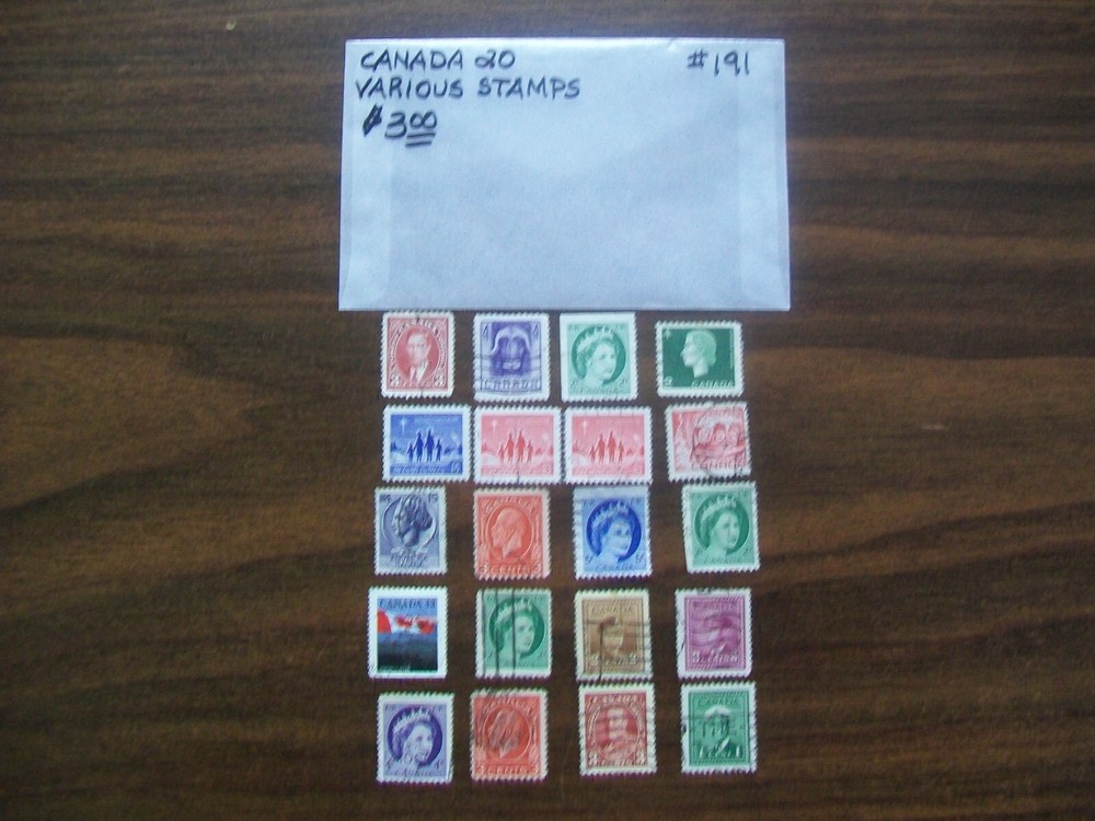 Canada Postage Stamps - Canada - Vintage - 20 Various Stamps (191)
