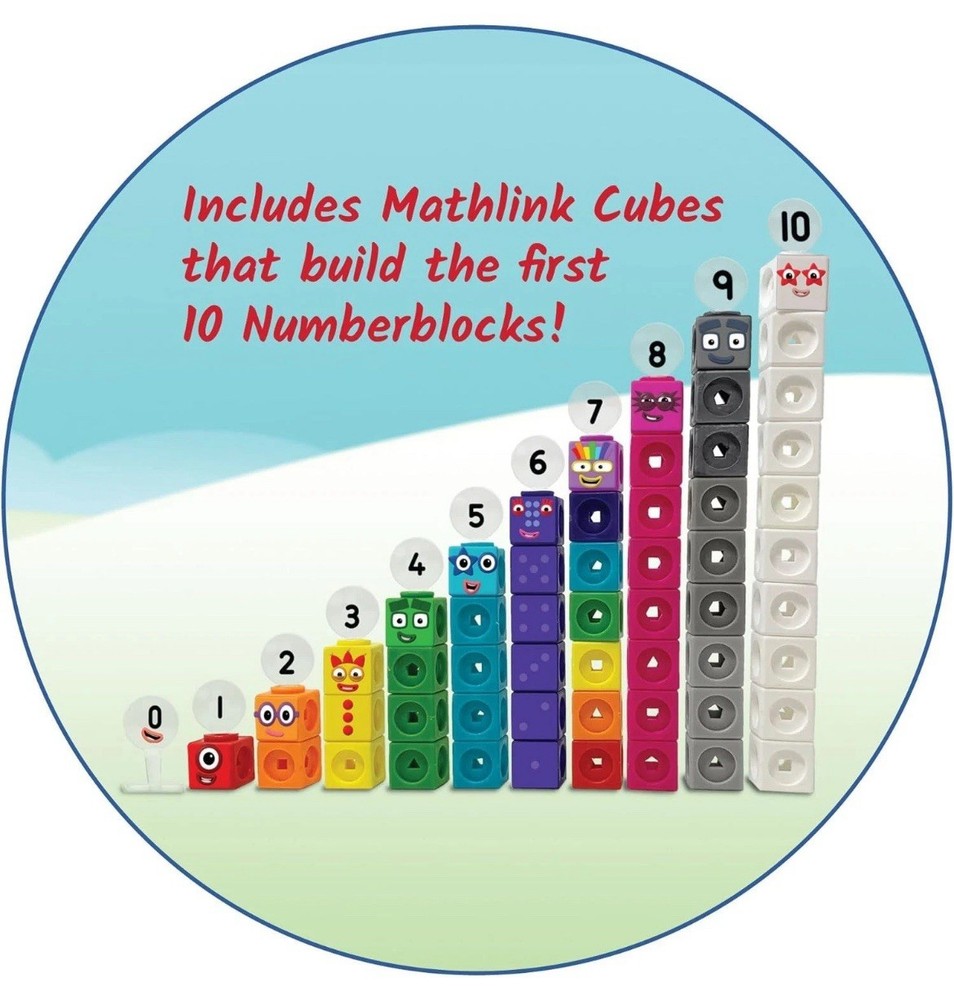 MathLink Cubes Numberblocks 1-10 Set – 198 Pieces Hand2Mind 3+ Homeschool Math