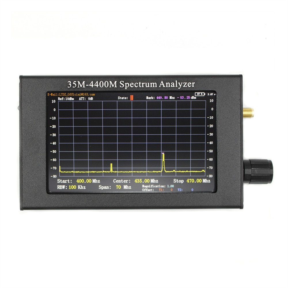 35M-4400MHz Spectrum Analyzer 4.3''LCD Screen Professional Handheld Measurement