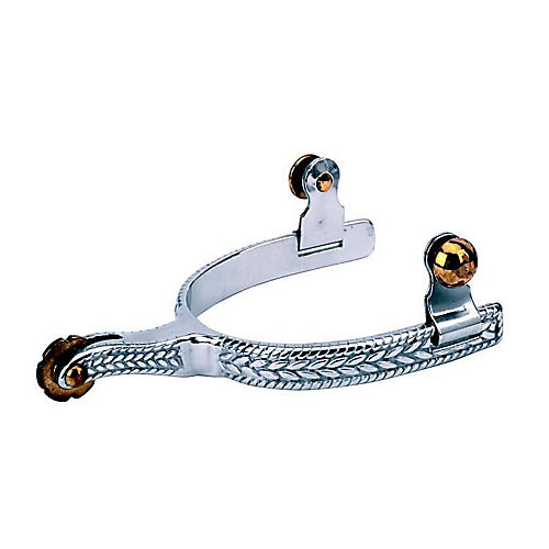 Weaver Ladies Roping Spurs w/Engraved Band 2