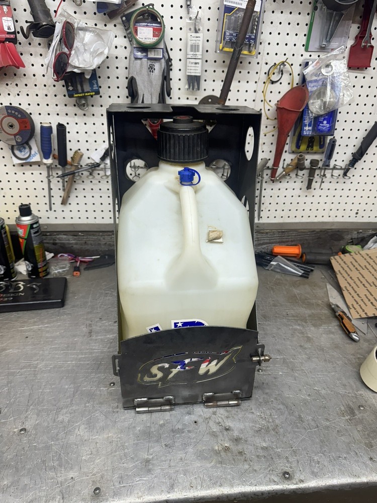 Fuel Jug Rack Holder Single Locking Mount Race Trailer
