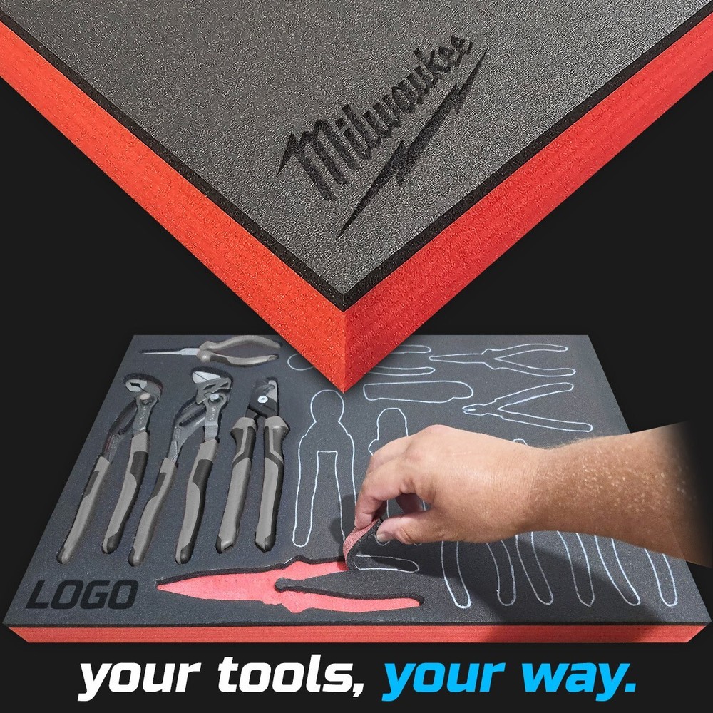 Milwaukee shadow foam tool tray insert storage organizer toolbox tool kit set