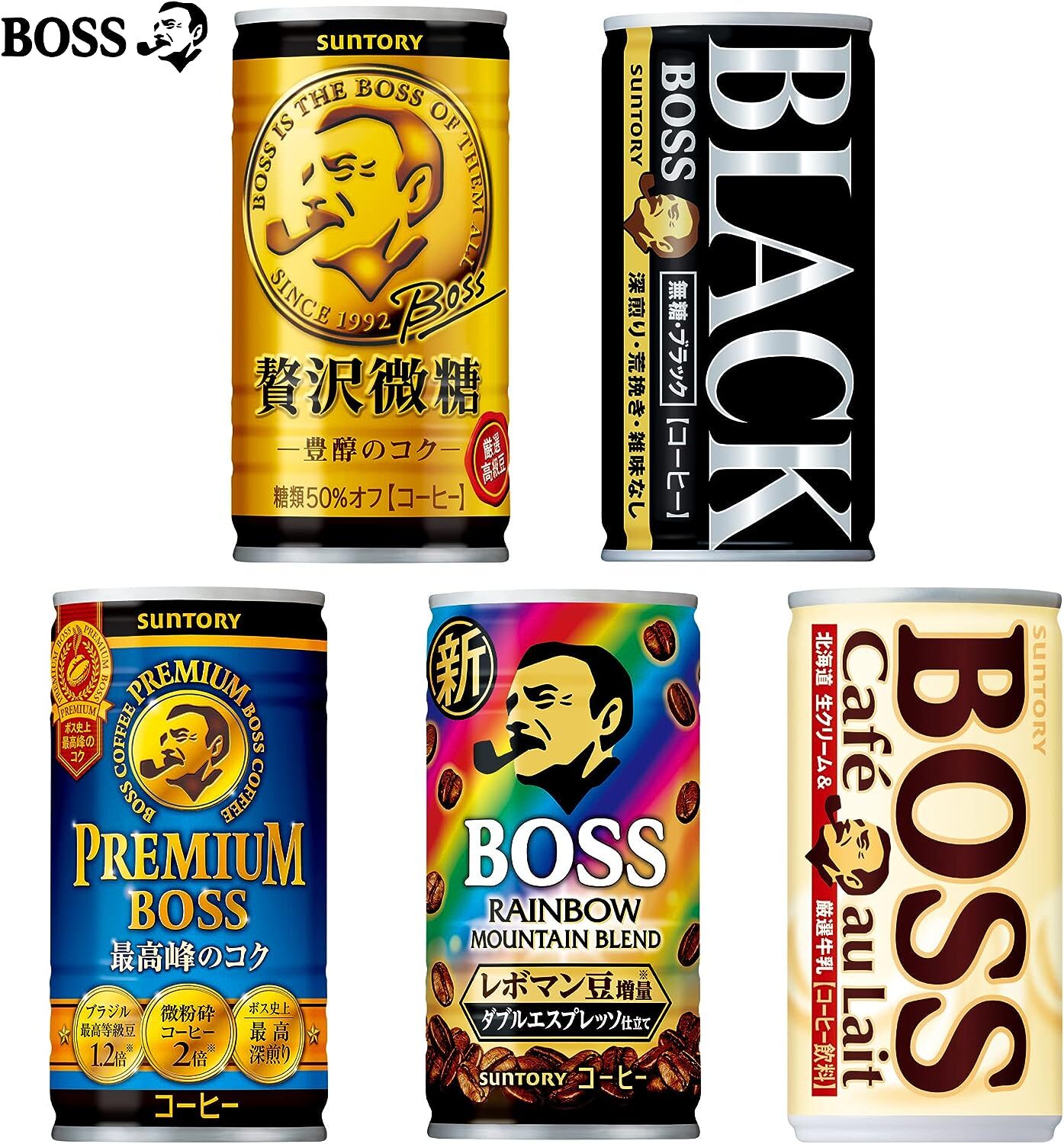 Suntory Boss Coffee (185 g x 10 Cans), Popular Japanese Drink, Made in Japan