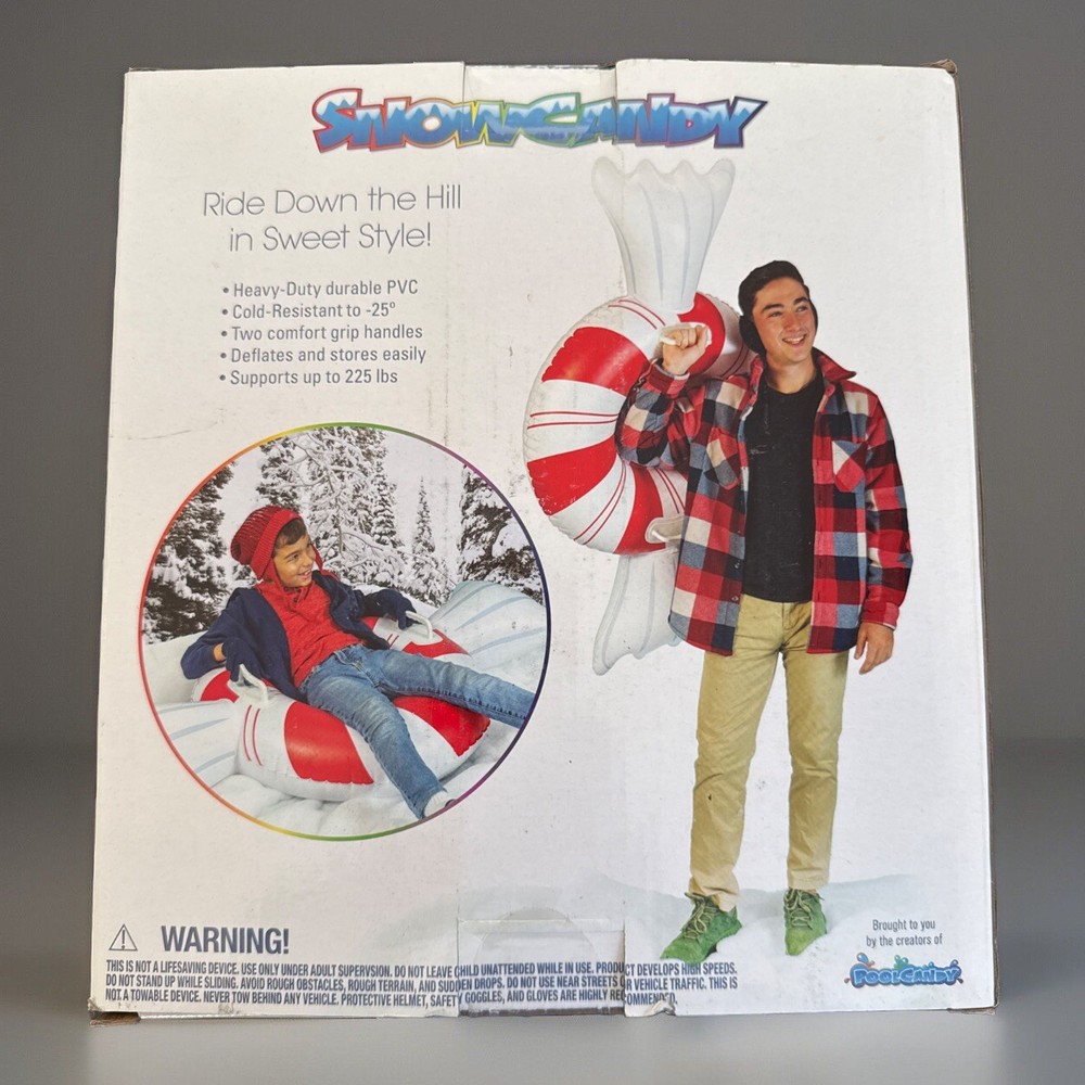 SnowCandy Peppermint Inflatable Snow Tube