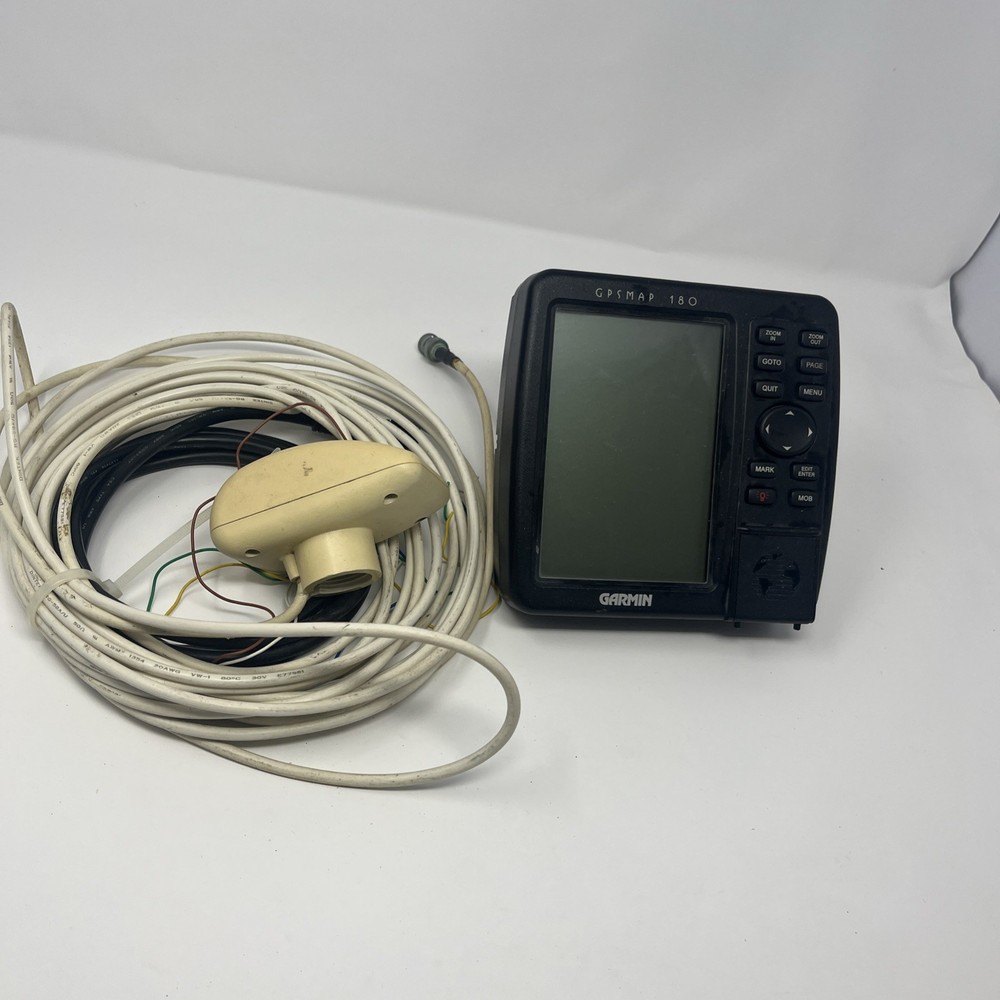 Garmin GPSmap 180 Chartplotter GPS Unit W/ Accessories Untested