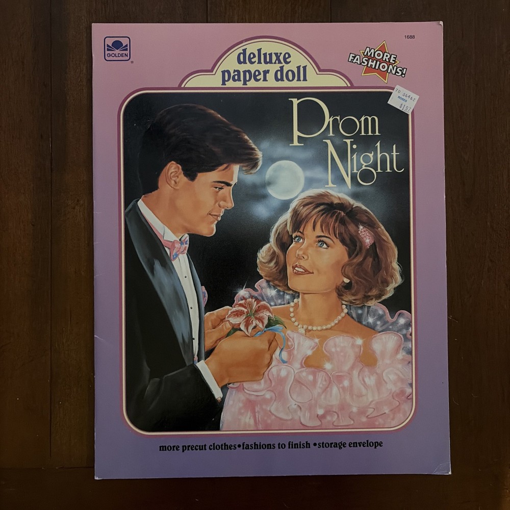 PROM NIGHT Deluxe Paper Doll Book - by Golden - Uncut