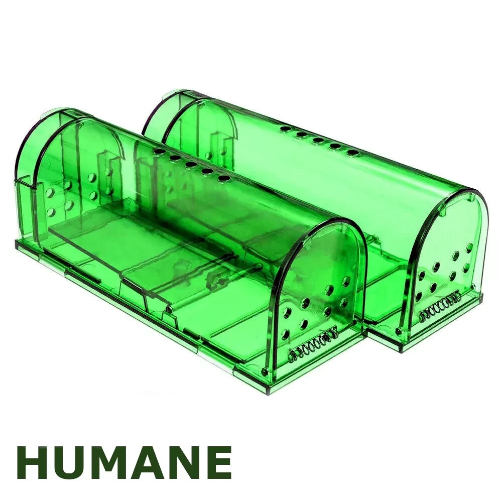 2-Pack Humane Mouse Traps Live Catch & Release No Kill Rat Mice Trap Reusable