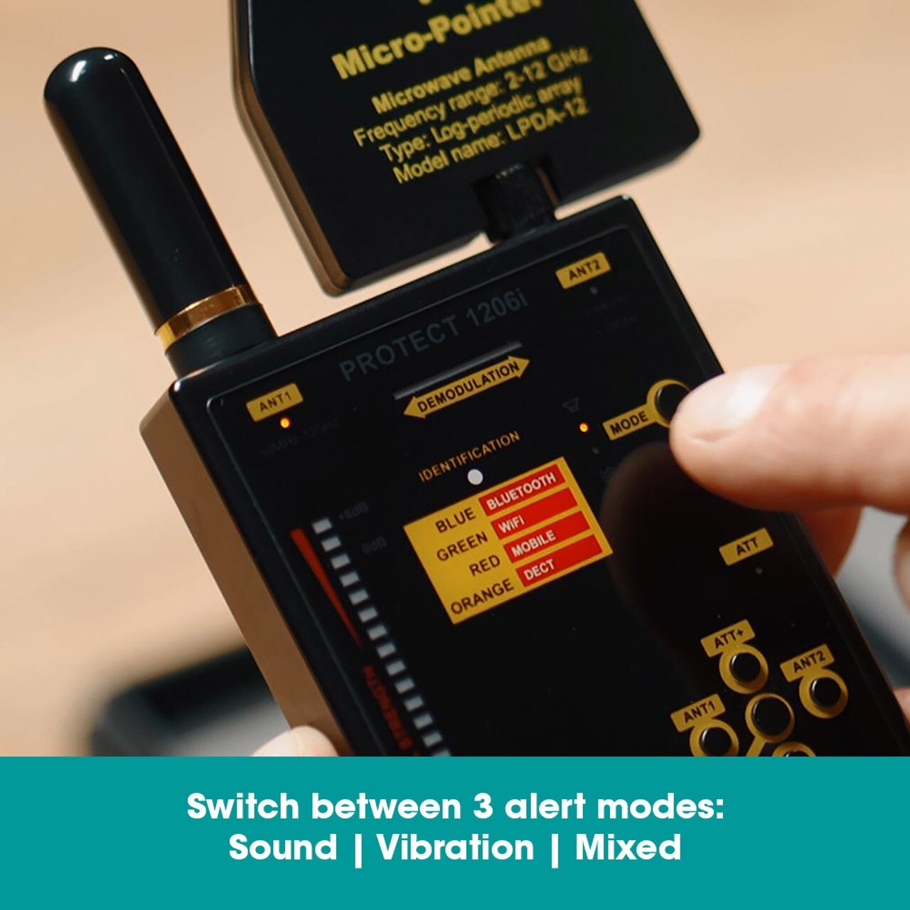 KJB Professional Digital DD1206 RF WiFi GSM Bug Detector Counter Surveillance