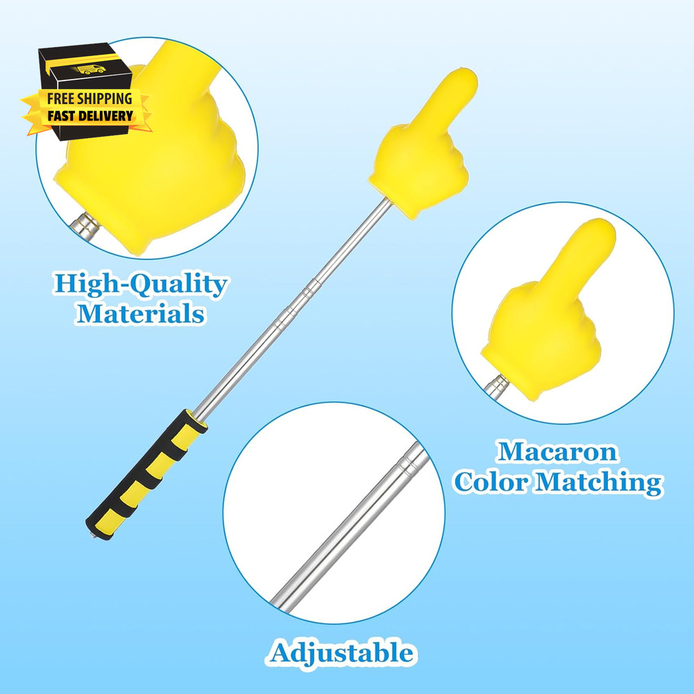 Big Pointer Finger Stick,Extendable Pointer Finger with Soft Grip Handle for Tea