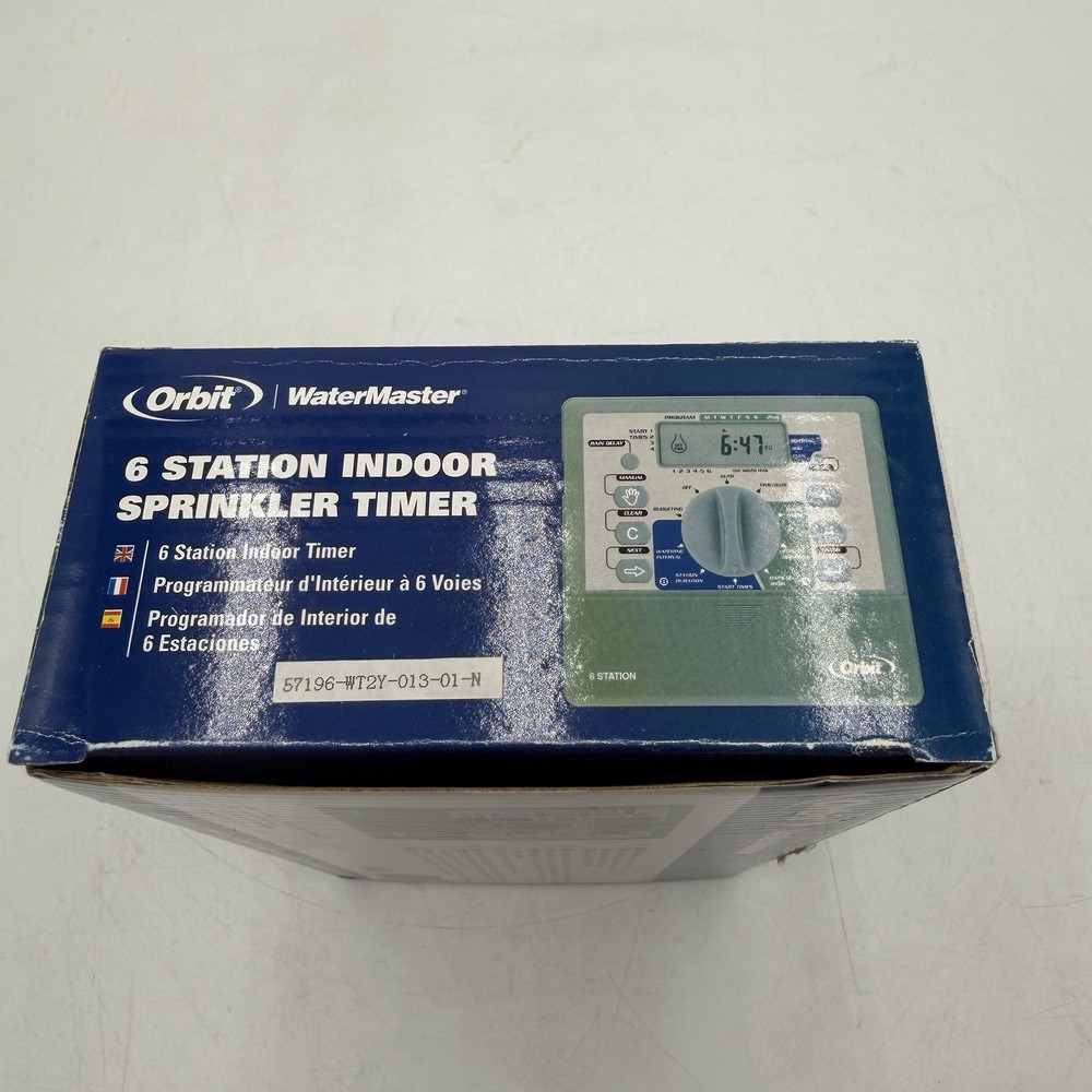 Orbit WaterMaster 6 Station Dual Program Sprinkler Timer Model 57196 - New