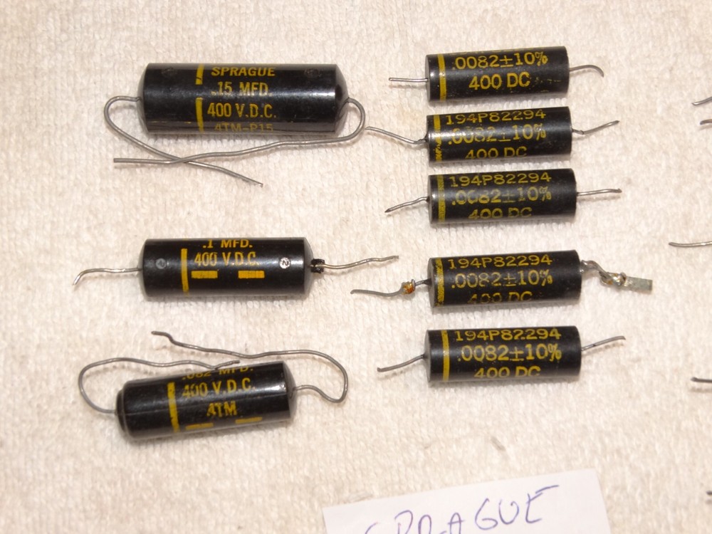 40 - Vintage Sprague Black Beauty Capacitor Pulls 400vdc
