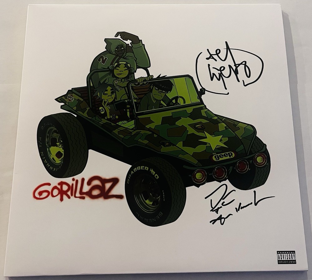 GORILLAZ SIGNED LP VINYL RECORD ALBUM DEL THE FUNKY HOMOSAPIEN DAN AUTOMATOR JSA