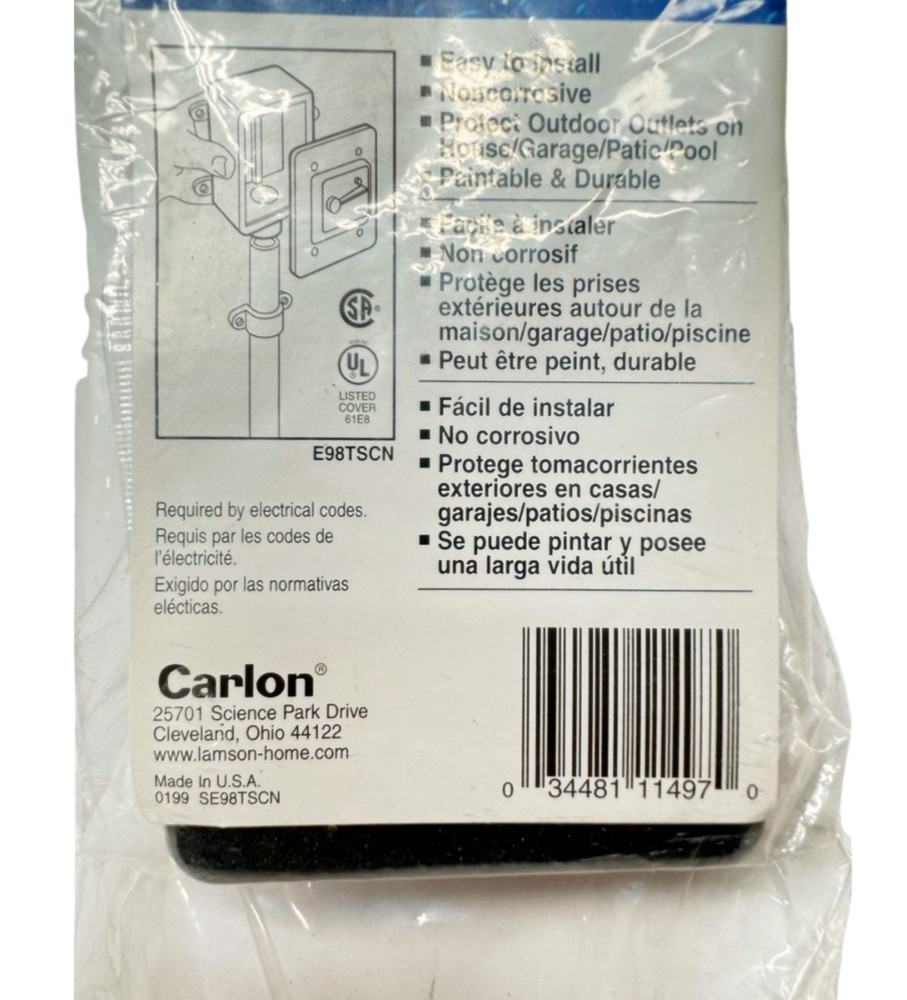 Carlon E98TSCN Weatherproof Toggle Switch Cover **Free Shipping**
