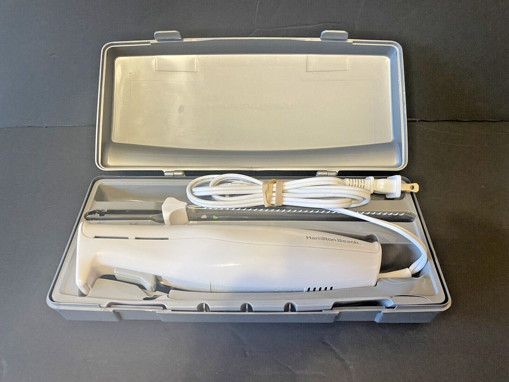Hamilton Beach Electric Knife with White Case New