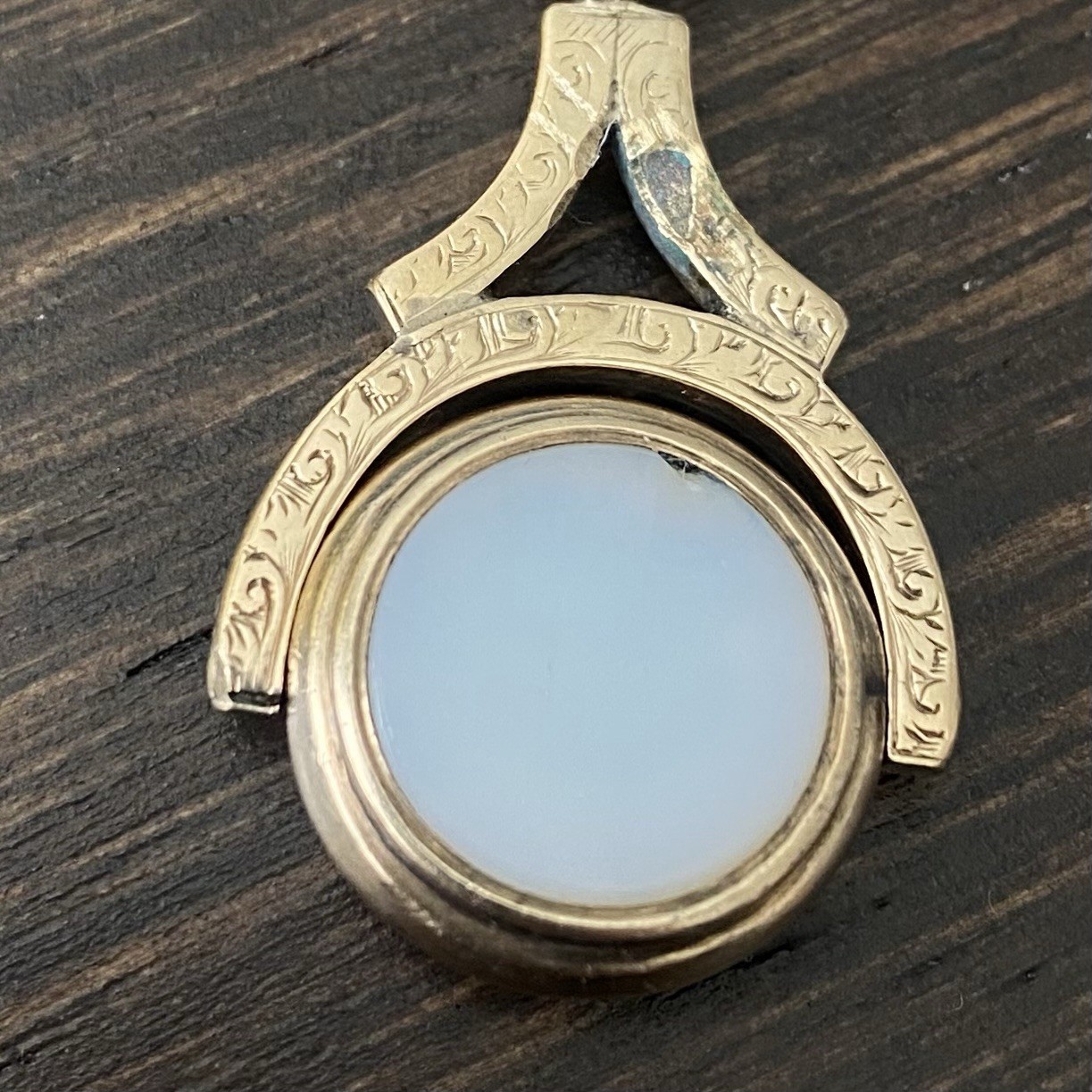 Antique Victorian Gold Filled? Bloodstone & Sardonyx Swivel Fob/Pendant *AS-IS*