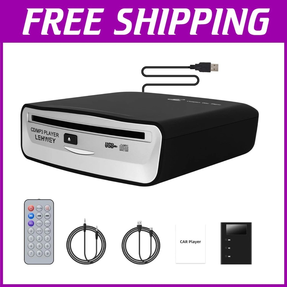 Universal Car CD Player - USB & AUX Connection