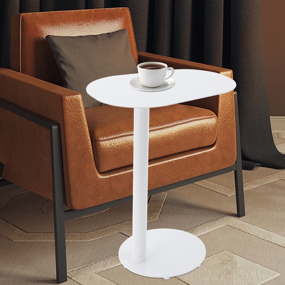 C-shaped Side Table, Iron End Table, Couch Side Table, Bedside Table 20*14-inch