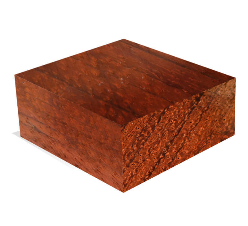 African Padauk Bowl Turning Blank Square Carving Wood Block Lathe 8"x8"x2"(1 Pc)